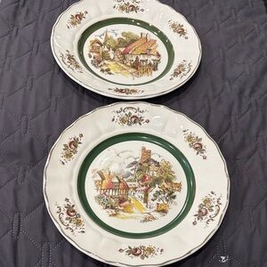 Vintage Princess House Scenic Dinner Plates